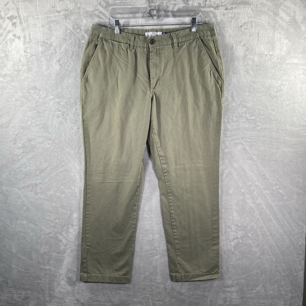 Peter Manning Pants men's 35x28 Chino Classic Fit Green Flat Front Casual Cotton